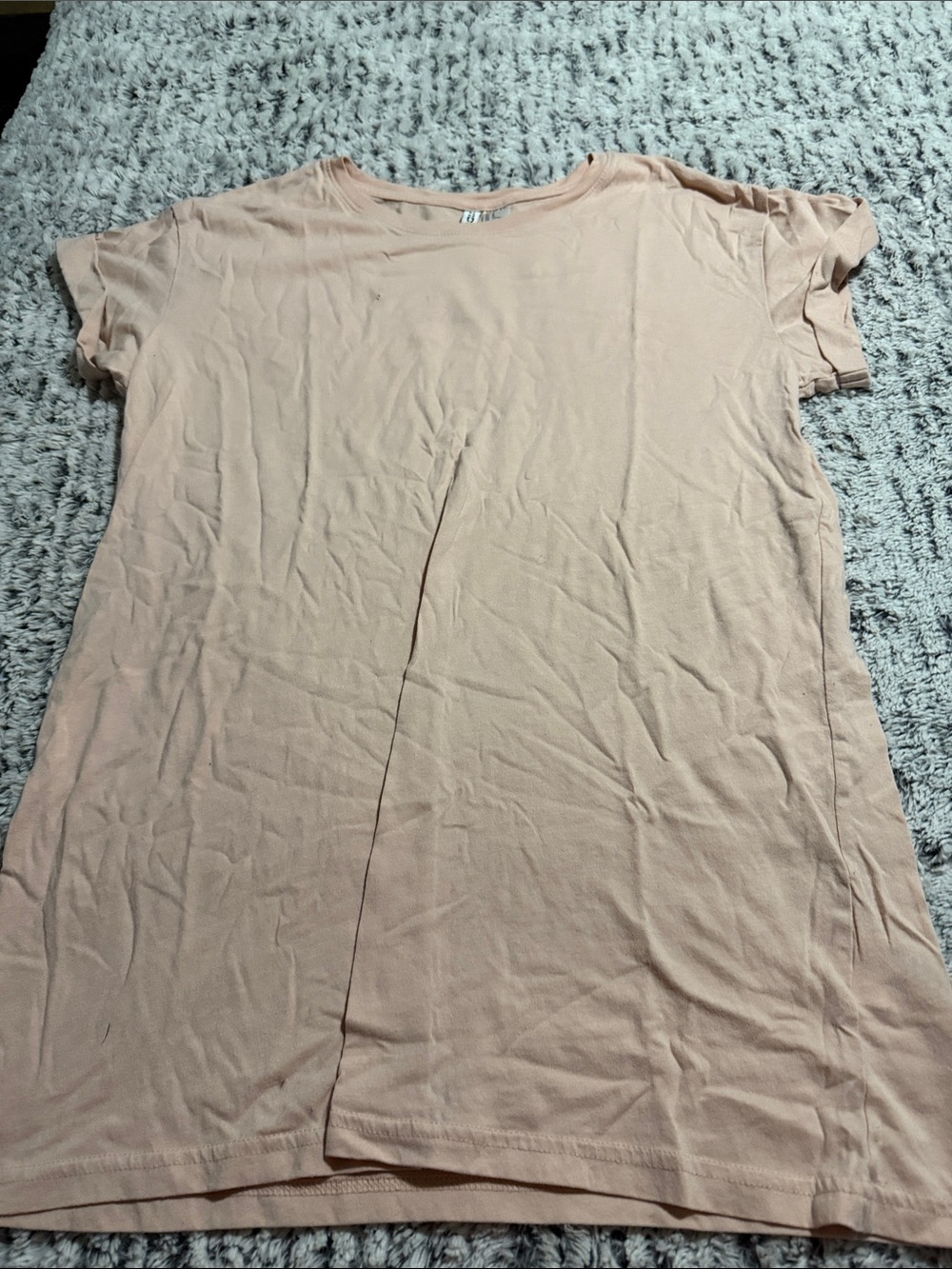 Divided Girls Short Sleeve Crewneck Tee in Light Blush